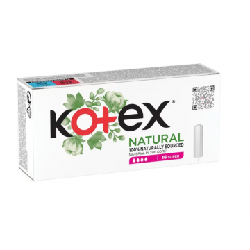 Kotex Natural Tampoane interne super 16 bucati Kotex Natural Tampoane interne super 16 bucati