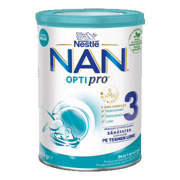 Nan 3 Optipro formulă de lapte Premium, +12 luni, 400 g, Nestlé