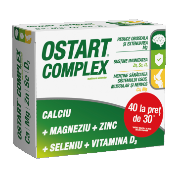 Ostart Complex Ca+Mg+Zn+Se+D3, 40 comprimate, Fiterman