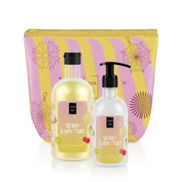 Pachet Gel de dus 500ml + Lotiune de corp 300ml Merry Lemon Tart, Lavish Care