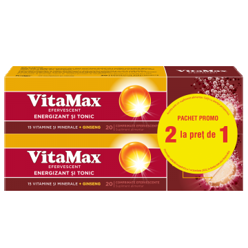 Pachet Vitamax 2 la pret de 1, 2 x 20 comprimate efervescente, Perrigo