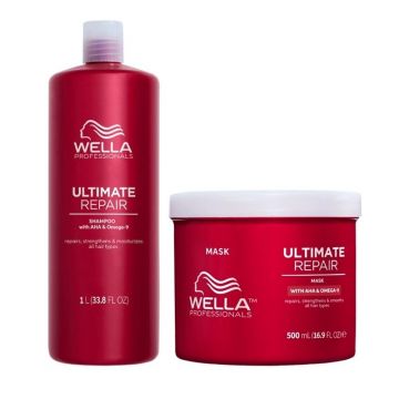 Pachet Wella Professionals Ultimate Repair – Sampon 1000 ml + Masca 500 ml Pachet Wella Professionals Ultimate Repair – Sampon 1000 ml + Masca 500 ml
