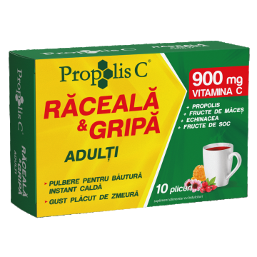 Propolis C raceala si gripa pentru adulti, 10plicuri, Fiterman