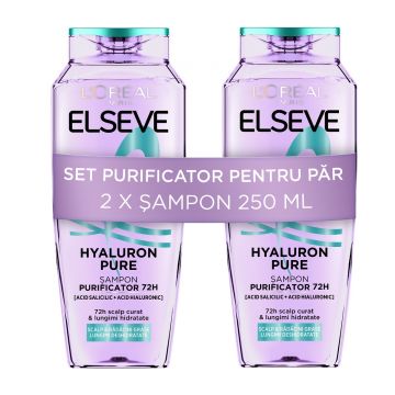 Sampon Hyaluron Pure, 2 x 250ml, Elseve