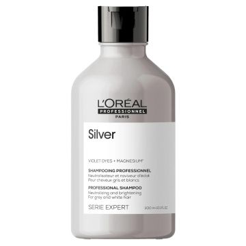 Sampon neutralizator pentru par grizonat si alb – L'Oréal Professionnel Serie Expert Silver (Gramaj: 300 ml) Sampon neutralizator pentru par grizonat si alb – L'Oréal Professionnel Serie Expert Silver (Gramaj: 300 ml)