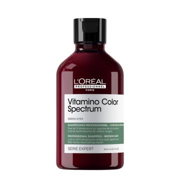 Sampon neutralizator pentru tonuri rosii, L'Oréal Professionnel Serie Expert Vitamino Color Spectrum Green (Gramaj: 300 ml) Sampon neutralizator pentru tonuri rosii, L'Oréal Professionnel Serie Expert Vitamino Color Spectrum Green (Gramaj: 300 ml)