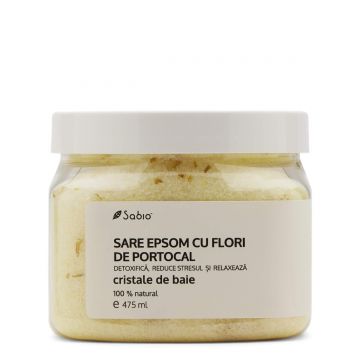 Sare Epsom cu flori de portocal, 475ml, Sabio