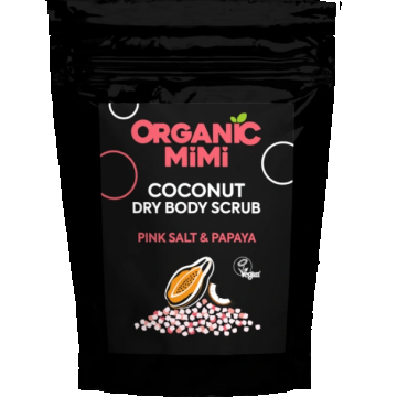 Scrub de corp cu sare roz si papaya & cocos, 150g, Organic Mimi Scrub de corp cu sare roz si papaya & cocos, 150g, Organic Mimi