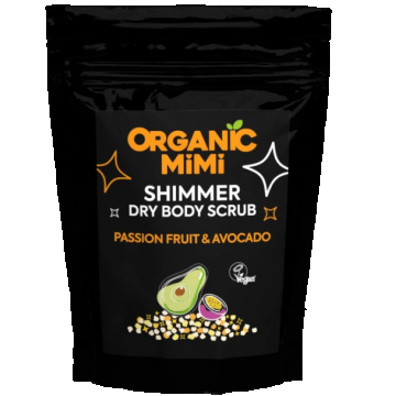 Scrub de corp stralucitor cu fructul pasiunii si avocado, 150g, Organic Mimi Scrub de corp stralucitor cu fructul pasiunii si avocado, 150g, Organic Mimi