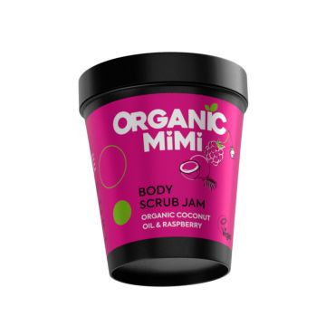 Scrub de corp tip gem cu aroma de cocos si zmeura, 250g, Organic Mimi Scrub de corp tip gem cu aroma de cocos si zmeura, 250g, Organic Mimi