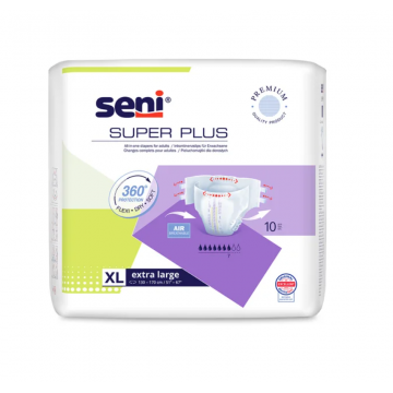 Seni Super Plus Fit & Dry Air Scutece pentru adulti 7 picaturi nr.4 XL 10 bucati Seni Super Plus Fit & Dry Air Scutece pentru adulti 7 picaturi nr.4 XL 10 bucati