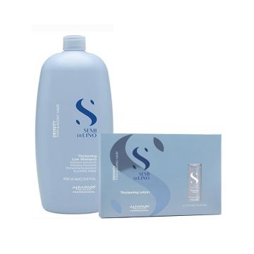 Set Alfaparf Semi di Lino Density Thickening, Sampon 1000 ml + Lotiune, 6x13 ml Set Alfaparf Semi di Lino Density Thickening, Sampon 1000 ml + Lotiune, 6x13 ml