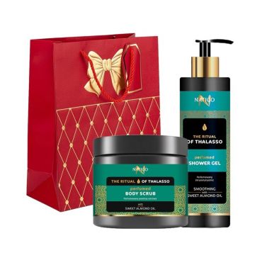 Set cadou NATIGO The Ritual of Thalasso – Gel de dus , 400 ml si Scrub de corp cu ulei de migdale dulci, 650 g Set cadou NATIGO The Ritual of Thalasso – Gel de dus , 400 ml si Scrub de corp cu ulei de migdale dulci, 650 g
