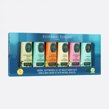 Set Creme de maini și de corp cu ulei natural de Măsline Eyüp Sabri Tuncer 6 x 50 ml Set Creme de maini și de corp cu ulei natural de Măsline Eyüp Sabri Tuncer 6 x 50 ml