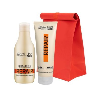 Set Sleek Line Repair – Sampon, 300 ml si Masca cu proteine din matase pentru par deteriorat, 250 ml Set Sleek Line Repair – Sampon, 300 ml si Masca cu proteine din matase pentru par deteriorat, 250 ml