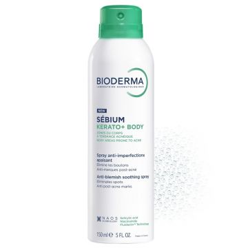 Spray calmant anti-imperfectiuni pentru corp Sebium Kerato+ Body Bioderma, 150 ml Spray calmant anti-imperfectiuni pentru corp Sebium Kerato+ Body Bioderma, 150 ml