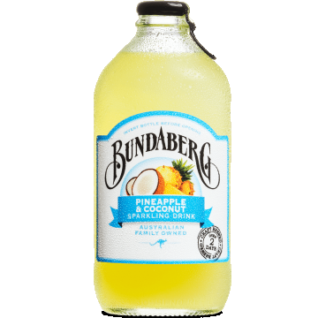 Bautura carbogazoasa cu ananas si cocos, 375 ml, Bundaberg