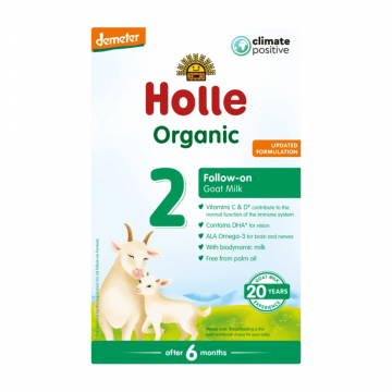 Formulǎ de lapte praf de caprǎ Organic 2, +6 luni, 400 g, Holle Baby Food