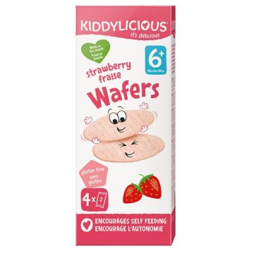 Napolitane din orez cu capsuni, 4 x 4 g, Kiddylicious