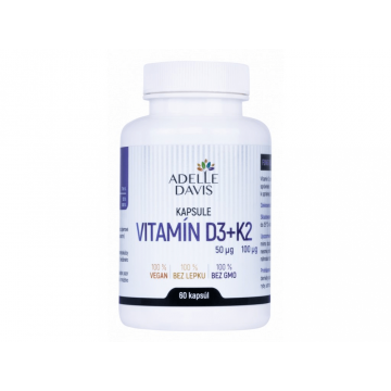 Adelle Davis Vitamina D3+K2 60 capsule