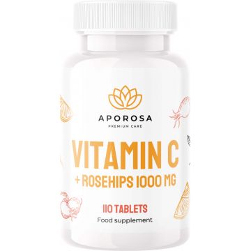 Aporosa Vitamina C cu șolduri de trandafir 1000 mg 110 comprimate