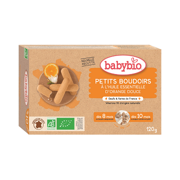 Babybio Biscuiți cu ulei esențial de portocale dulci 120 g
