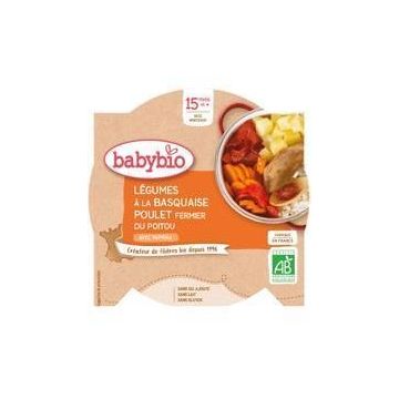 Babybio meniu de legume cu pui basc și orez 260 g