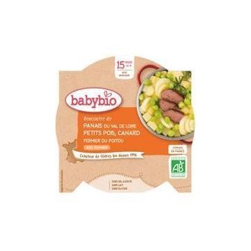 Babybio meniu păstârnac cu mazăre și rață fermier 260 g