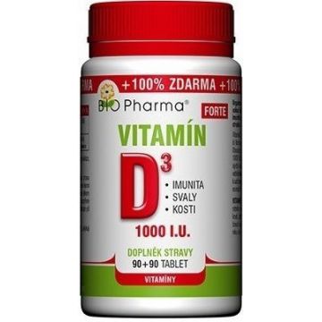 Bio Pharma Vitamina D3 FORTE 180 comprimate