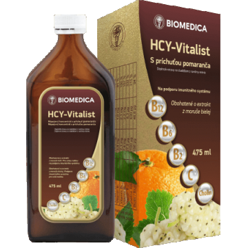 Biomedica HCY-Vitalist Sirop cu aromă de portocale 475 ml