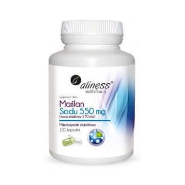 Butirat de sodiu 550 mg (acid butiric 170 mg), 100 capsule Aliness