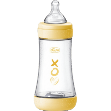 Chicco Biberon Perfect5 silicon, galben 240 ml