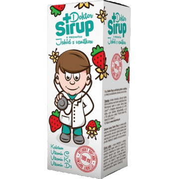 Doctor Syrup sirop de calciu cu aromă de căpșuni cu vanilie 100 ml