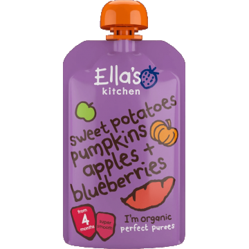 Ella's Kitchen Cartofi dulci, dovleac și mere organice 120 g