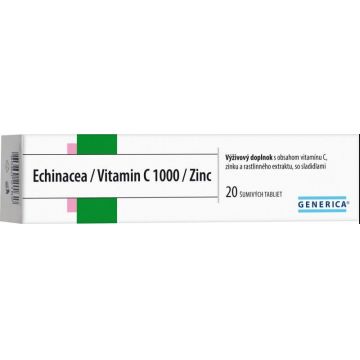 Generica Echinacea/Vitamina C 1000/Zinc 20 comprimate efervescente