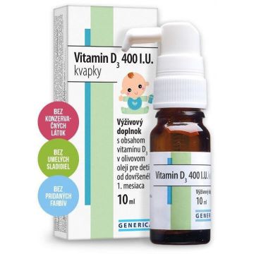 Generica Vitamina D3 400 U.I. picături 10 ml