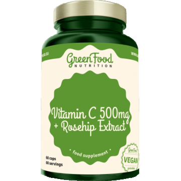 GreenFood Nutrition GreenFood Vitamina C 500 + extract de măceșe 60 capsule