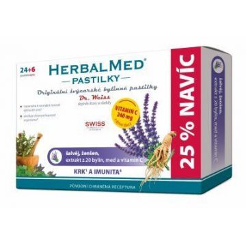 HerbalMed Pastiluțe pentru răceală 30 pastiluțe