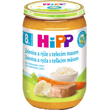 HiPP BIO Legume și orez cu vițel 220 g