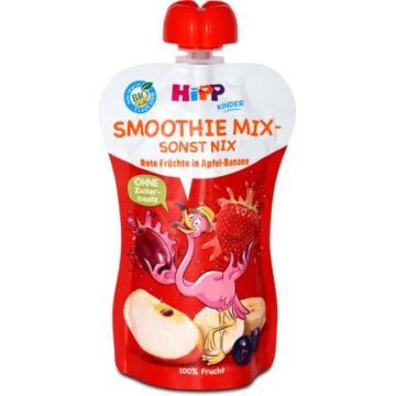 HiPP BIO Smoothie mere, banane și fructe roșii 120 ml