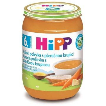 HiPP BIO Supă de pui cu semolă de grâu 190 g