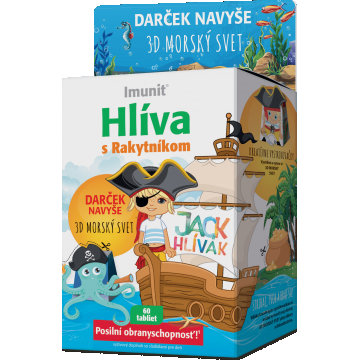 Imunit Ciupercă cu cătină de mare JACK HUMAN + 3D Sea World 60 comprimate