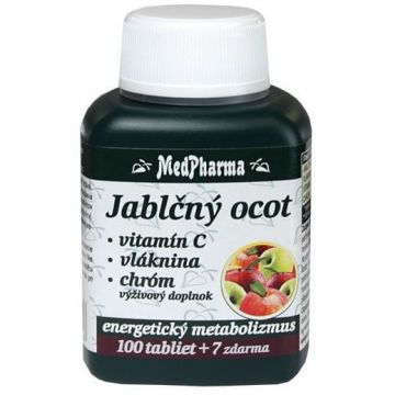 MedPharma Oțet de cidru de mere + vitamina C + fibre + crom 107 comprimate