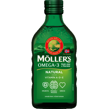 Mollers Omega 3 Fish Oil Natur ulei de ficat de cod 250 ml