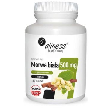 Mure albe cu scorțișoară și crom 500 mg 180 comprimate Aliness