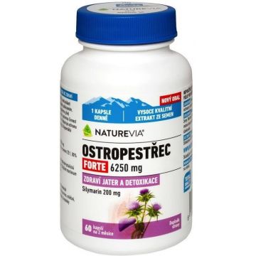 NatureVia Ciulin de lapte FORTE 6250 mg 60 capsule