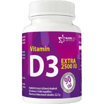 Nutricius Vitamina D3 Extra 2500 UI 90 comprimate