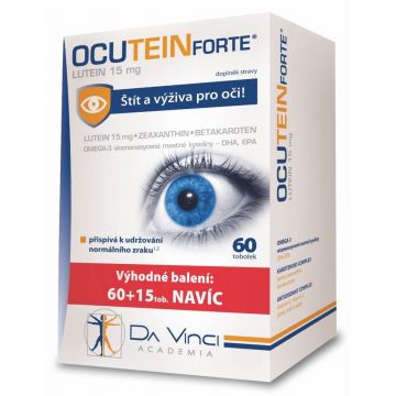 Ocutein FORTE Luteină 15 mg - DA VINCI 75 capsule