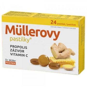 Pastiluțe Müller Pastiluțe Müller cu propolis, ghimbir și vitamina C 24 pastiluțe