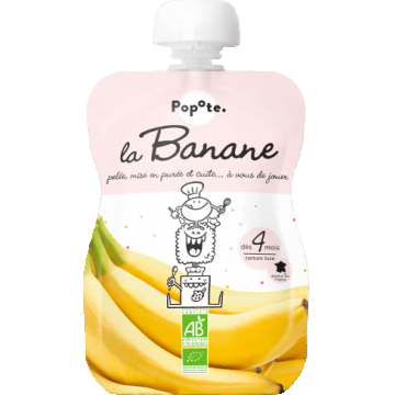 Popote Capsulă organică de banane 120 g